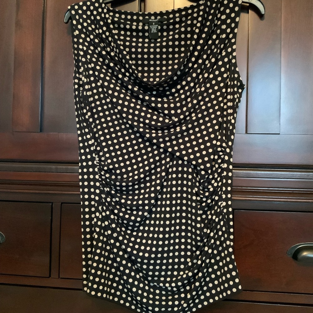 Black with tan dots, size small